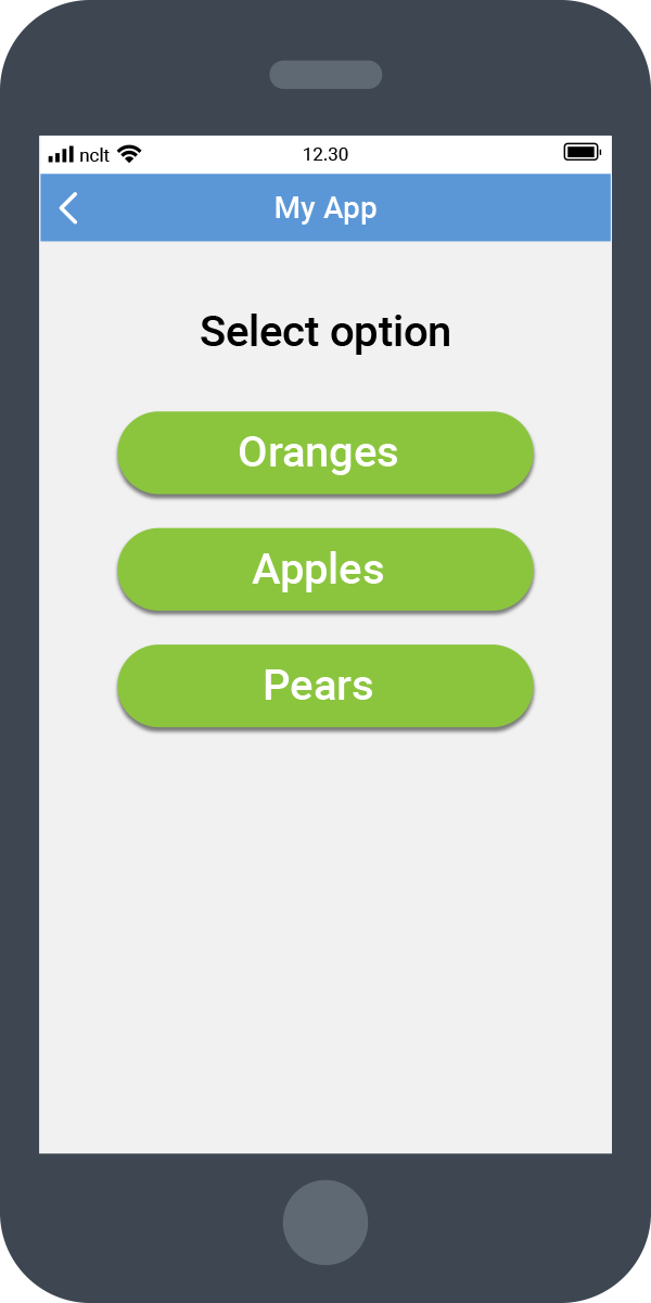 Example of Lean Start app displaying on a smartphone